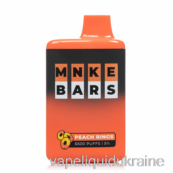 Vape Liquid Ukraine MNKE BARS 6500 Disposable Peach Rings